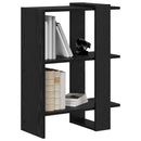 Bogreol 2 niveauer 52 x 25 x 71,5 cm Konstrueret træ Sort eg