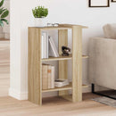Bogreol 2 niveauer 52 x 25 x 71,5 cm Konstrueret træ Sonoma eg