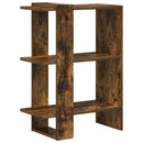 Bogreol 2 niveauer 52 x 25 x 71,5 cm Konstrueret træ Røget eg