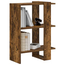 Bogreol 2 niveauer 52 x 25 x 71,5 cm Konstrueret træ Røget eg