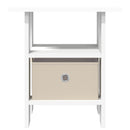 Sengebord med skuffe 2 pcs Hvid 41 x 40 x 45 cm Konstrueret træ