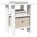 Sengebord med skuffe 2 pcs Hvid 41 x 40 x 45 cm Konstrueret træ