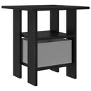Sengebord 2 pcs Sort eg 41 x 40 x 45 cm Konstrueret træ