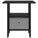 Sengebord 2 pcs Sort eg 41 x 40 x 45 cm Konstrueret træ