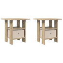 Sengebord 2 pcs Sonoma eg 41 x 40 x 45 cm Konstrueret træ