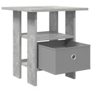 Sengebord 2 pcs Beton Grå 41 x 40 x 45 cm Konstrueret træ