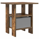Sengebord 2 pcs Røget eg 41 x 40 x 45 cm Konstrueret træ