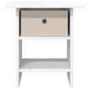 Sengebord med skuffe 2 pcs Hvid 41 x 40 x 45 cm Konstrueret træ