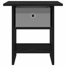 Sengebord med skuffe Sort eg 41 x 40 x 45 cm Konstrueret træ
