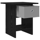 Sengebord 2 pcs Sort eg 41 x 40 x 45 cm Konstrueret træ
