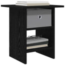 Sengebord 2 pcs Sort eg 41 x 40 x 45 cm Konstrueret træ