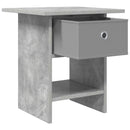 Sengebord med skuffe Beton Grå 41 x 40 x 45 cm Konstrueret træ