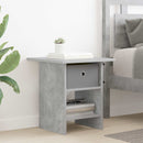 Sengebord 2 pcs Beton Grå 41 x 40 x 45 cm Konstrueret træ