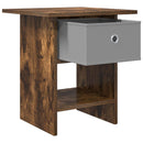 Sengebord 2 pcs Røget eg 41 x 40 x 45 cm Konstrueret træ