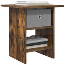 Sengebord 2 pcs Røget eg 41 x 40 x 45 cm Konstrueret træ