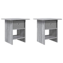 Sengebord 2 pcs Grå Sonoma 41 x 40 x 45 cm Konstrueret træ