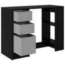 Bord med skuffe Sort eg 100 x 40 x 75 cm Konstrueret træ