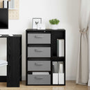 Sideboard med skuffe Sort eg 60 x 33,5 x 84 cm