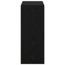 Sideboard med skuffe Sort eg 60 x 33,5 x 84 cm