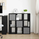 Sideboard med skuffe Sort eg 88,5 x 29 x 84,5 cm