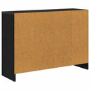 Sideboard med skuffe Sort eg 88,5 x 27,5 x 63,5 cm