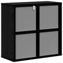 Sideboard med skuffe Sort eg 49,5 x 22 x 47 cm