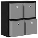 Sideboard med skuffe Sort eg 59,5 x 27 x 57 cm