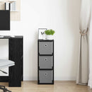 Sideboard med skuffe Sort eg 25,5 x 22 x 69,5 cm