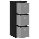 Sideboard med skuffe Sort eg 25,5 x 22 x 69,5 cm