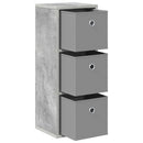 Sideboard med skuffe Beton Grå 25,5 x 22 x 69,5 cm