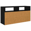 Lavbord med skuffe Sort eg 72 x 22,5 x 38 cm