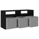Lavbord med skuffe Sort eg 87 x 27,5 x 43 cm