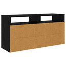 Lavbord med skuffe Sort eg 87 x 27,5 x 43 cm
