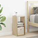 Sengebord 2 pcs Sonoma eg 25,5 x 22 x 49,5 cm Konstrueret træ