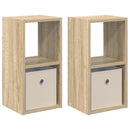 Sengebord 2 pcs Sonoma eg 25,5 x 22 x 49,5 cm Konstrueret træ