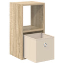 Sengebord 2 pcs Sonoma eg 25,5 x 22 x 49,5 cm Konstrueret træ