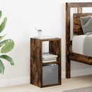 Sengebord 2 pcs Røget eg 25,5 x 22 x 49,5 cm Konstrueret træ