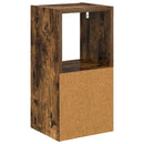 Sengebord 2 pcs Røget eg 25,5 x 22 x 49,5 cm Konstrueret træ
