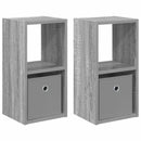 Sengebord 2 pcs Grå Sonoma 25,5 x 22 x 49,5 cm Konstrueret træ