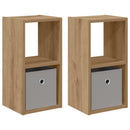 Sengebord med skuffe 2 pcs Artisan Egetræ 25,5 x 22 x 49,5 cm