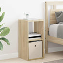 Sengebord 2 pcs Sonoma eg 30,5 x 27 x 59,5 cm Konstrueret træ