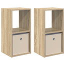 Sengebord 2 pcs Sonoma eg 30,5 x 27 x 59,5 cm Konstrueret træ