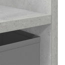 Sengebord 2 pcs Beton Grå 30,5 x 27 x 59,5 cm Konstrueret træ