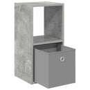 Sengebord 2 pcs Beton Grå 30,5 x 27 x 59,5 cm Konstrueret træ