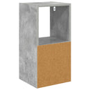 Sengebord 2 pcs Beton Grå 30,5 x 27 x 59,5 cm Konstrueret træ