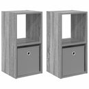 Sengebord 2 pcs Grå Sonoma 30,5 x 27 x 59,5 cm Konstrueret træ