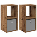 Sengebord 2 pcs Gammelt træ 30,5 x 27 x 59,5 cm Konstrueret træ