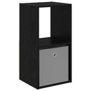 Sengebord med skuffe Sort eg 35 x 32 x 68,5 cm Konstrueret træ
