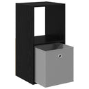 Sengebord 2 pcs Sort eg 35 x 32 x 68,5 cm Konstrueret træ