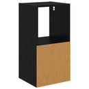 Sengebord 2 pcs Sort eg 35 x 32 x 68,5 cm Konstrueret træ